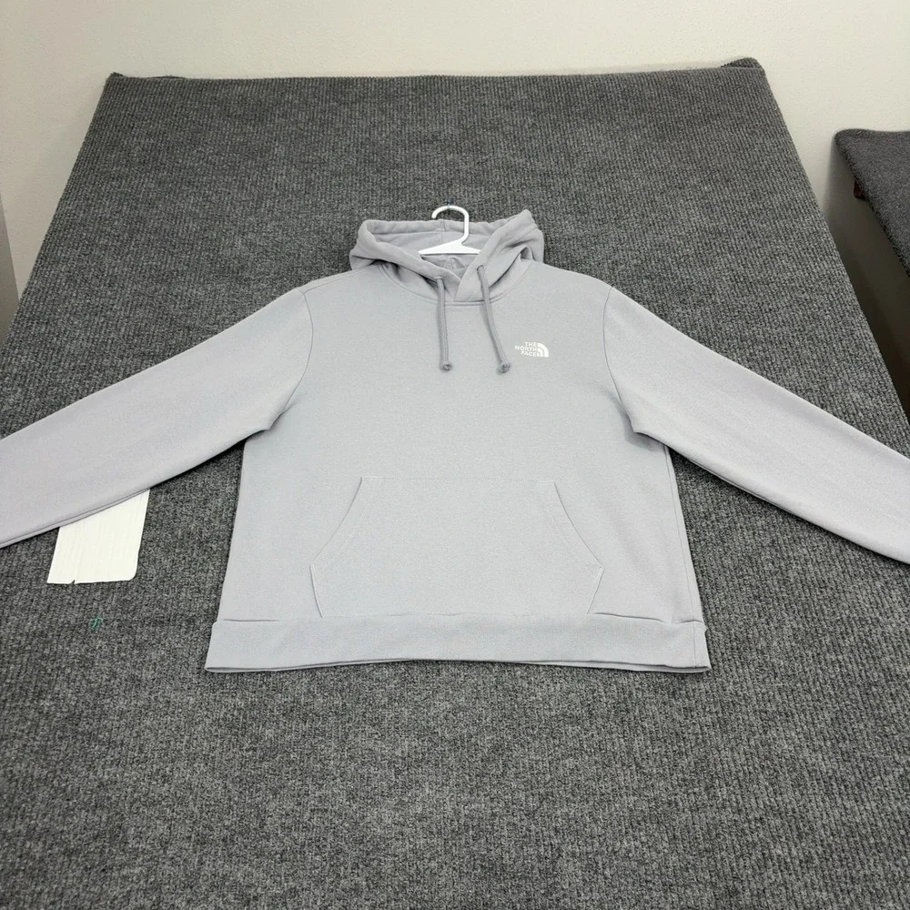 The North Face Hoodie Womens M Grey Cotton Polyester Circular Design Casual